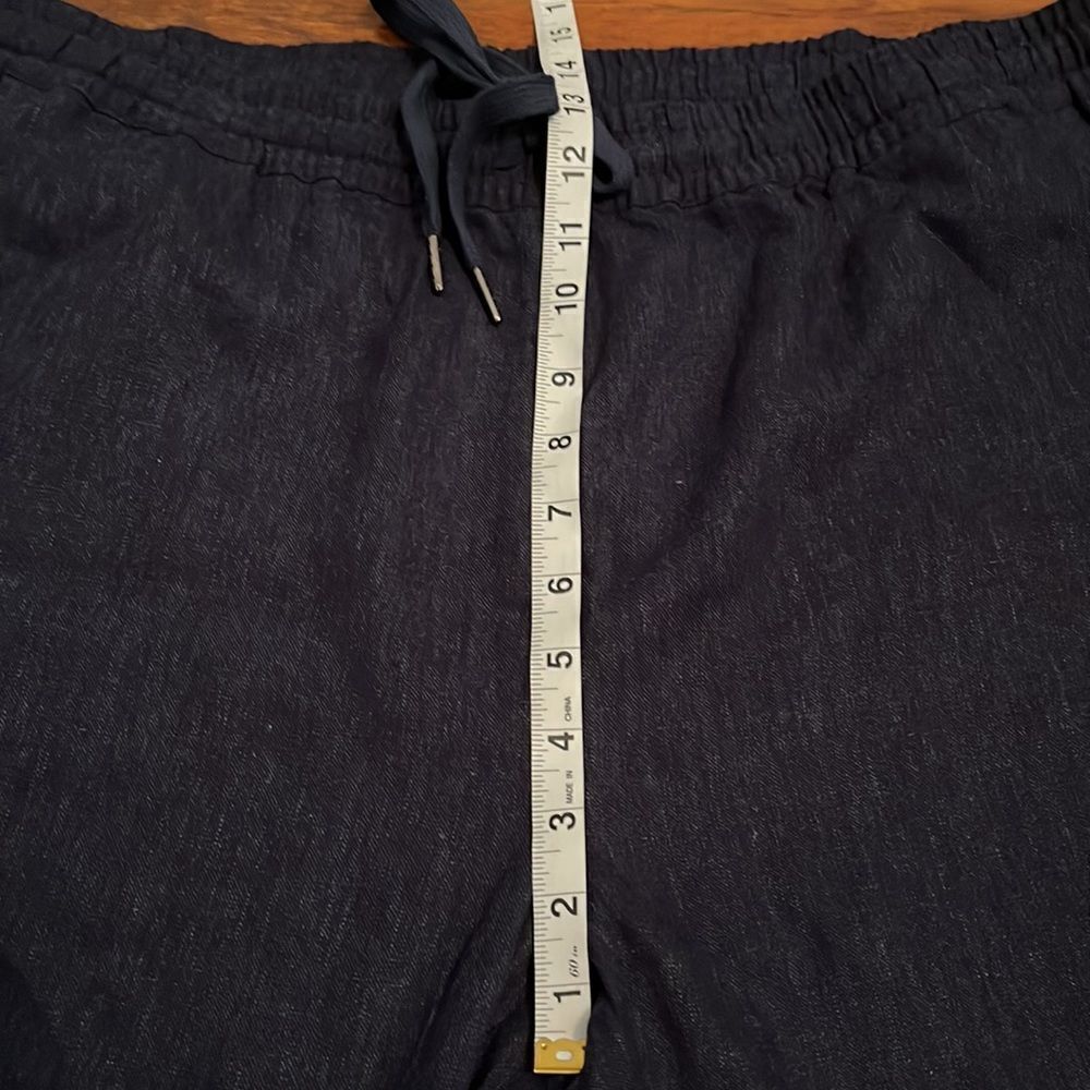 Pendleton Blue Linen Blend Pull-On Drawstring Pan… - image 10